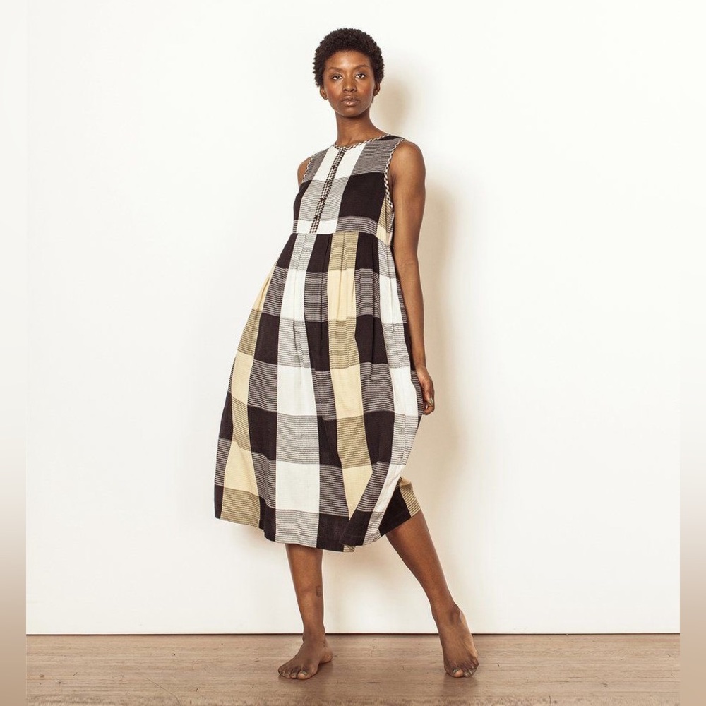 NWT Ace & Jig Plaid Cliff Banjo Midi Dress Size XS